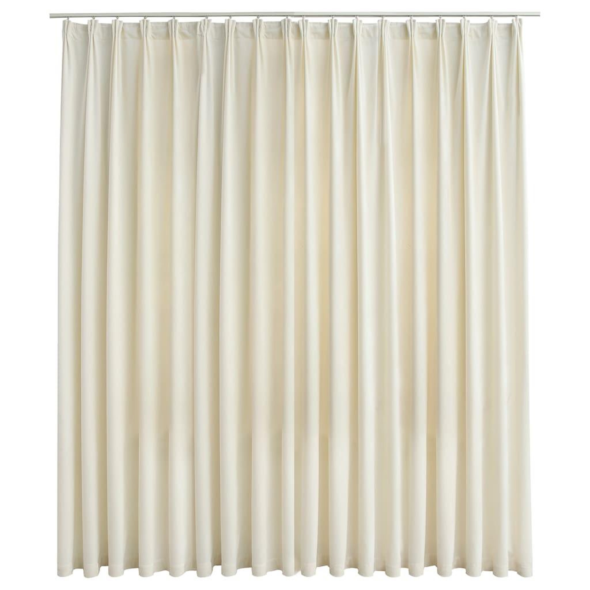 Voir la diapositive 2 : VIDAXL Rideau occultant avec crochets Velours Creme 290x245 cm