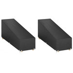 VIDAXL Housses pour chaise longue 2 pcs 12 œillets 200x65x35/60 cm PE