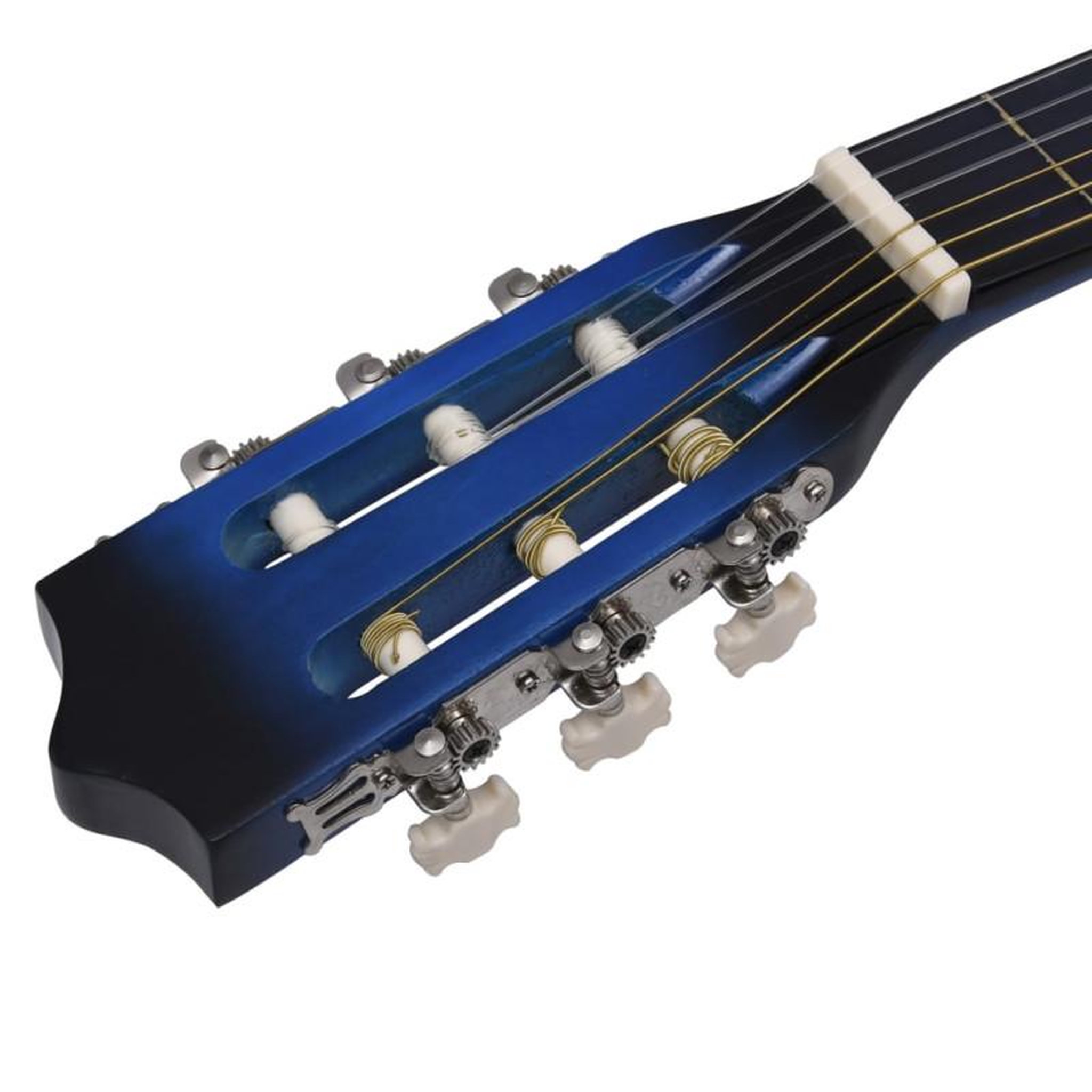 Voir la diapositive 4 : VIDAXL Guitare classique de débutants et enfants Bleu 3 4 36