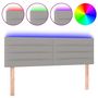 Voir la diapositive 2 : VIDAXL Tete de lit a LED Gris clair 144x5x78/88 cm Tissu