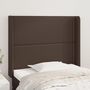 Voir la diapositive 1 : VIDAXL Tete de lit avec oreilles Marron 93x16x118/128 cm Similicuir
