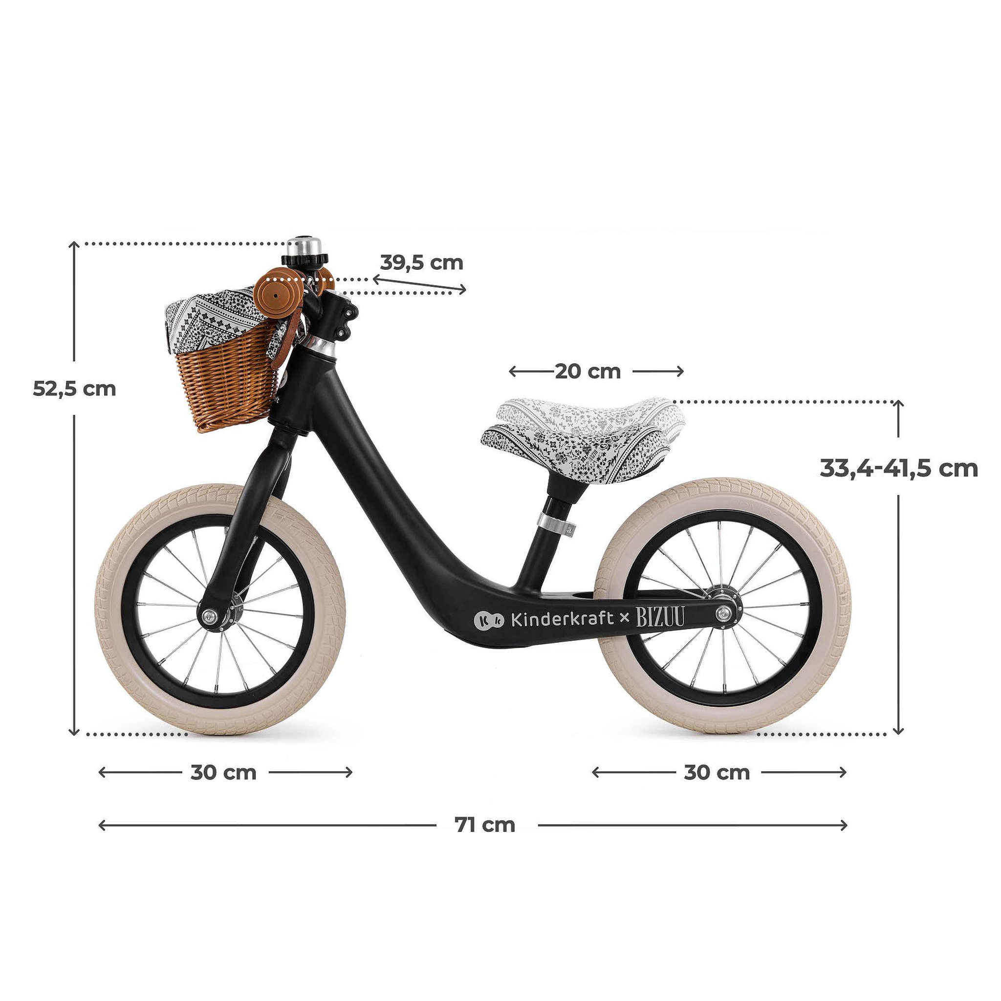 Voir la diapositive 6 : KINDERKRAFT Draisienne rétro - vélo d'équilibre avec panier et clochette