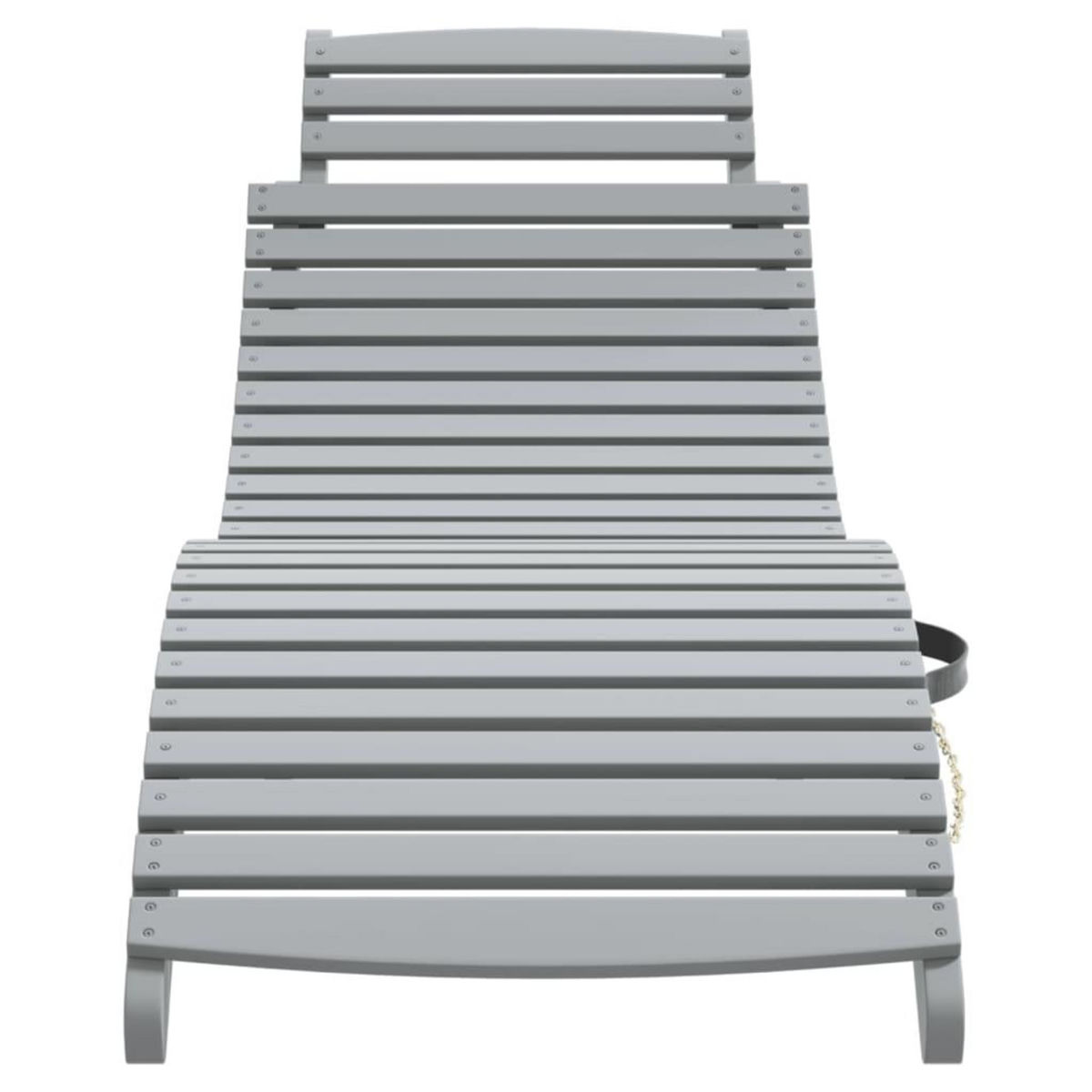 VIDAXL Chaises longues lot de 2 gris 184x55x64 cm bois massif acacia