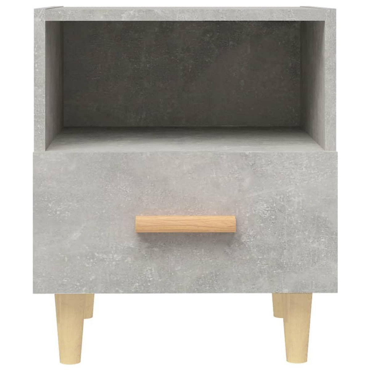 VIDAXL Tables de chevet 2 pcs Gris beton 40x35x47 cm