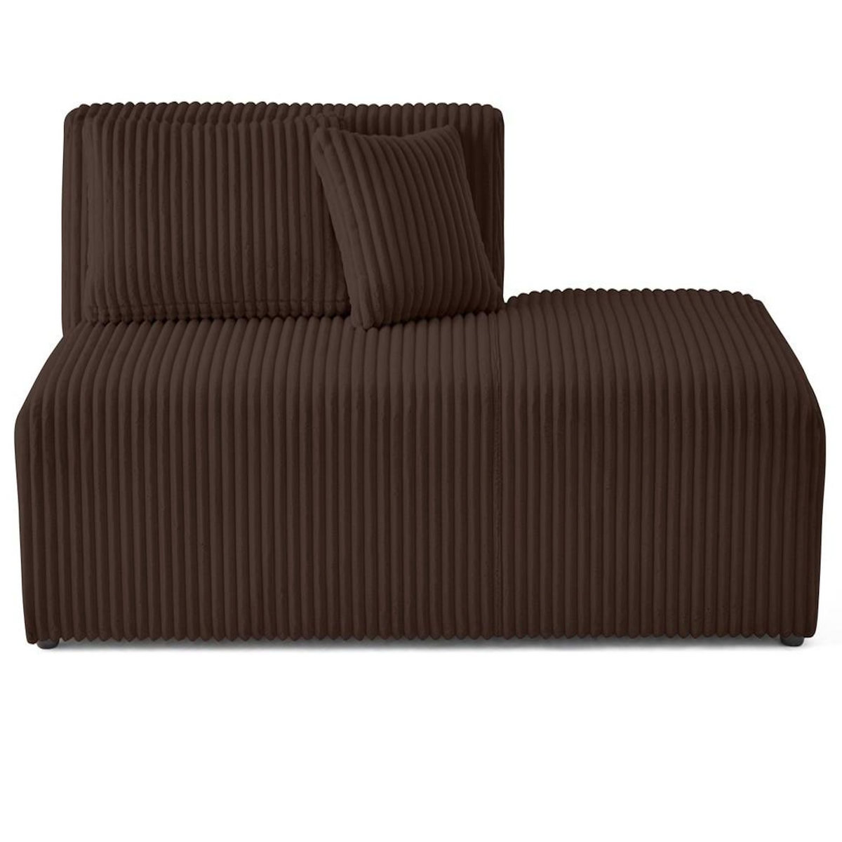 LISA DESIGN Victoire - module d'assise droit en velours côtelé grosses côtes
