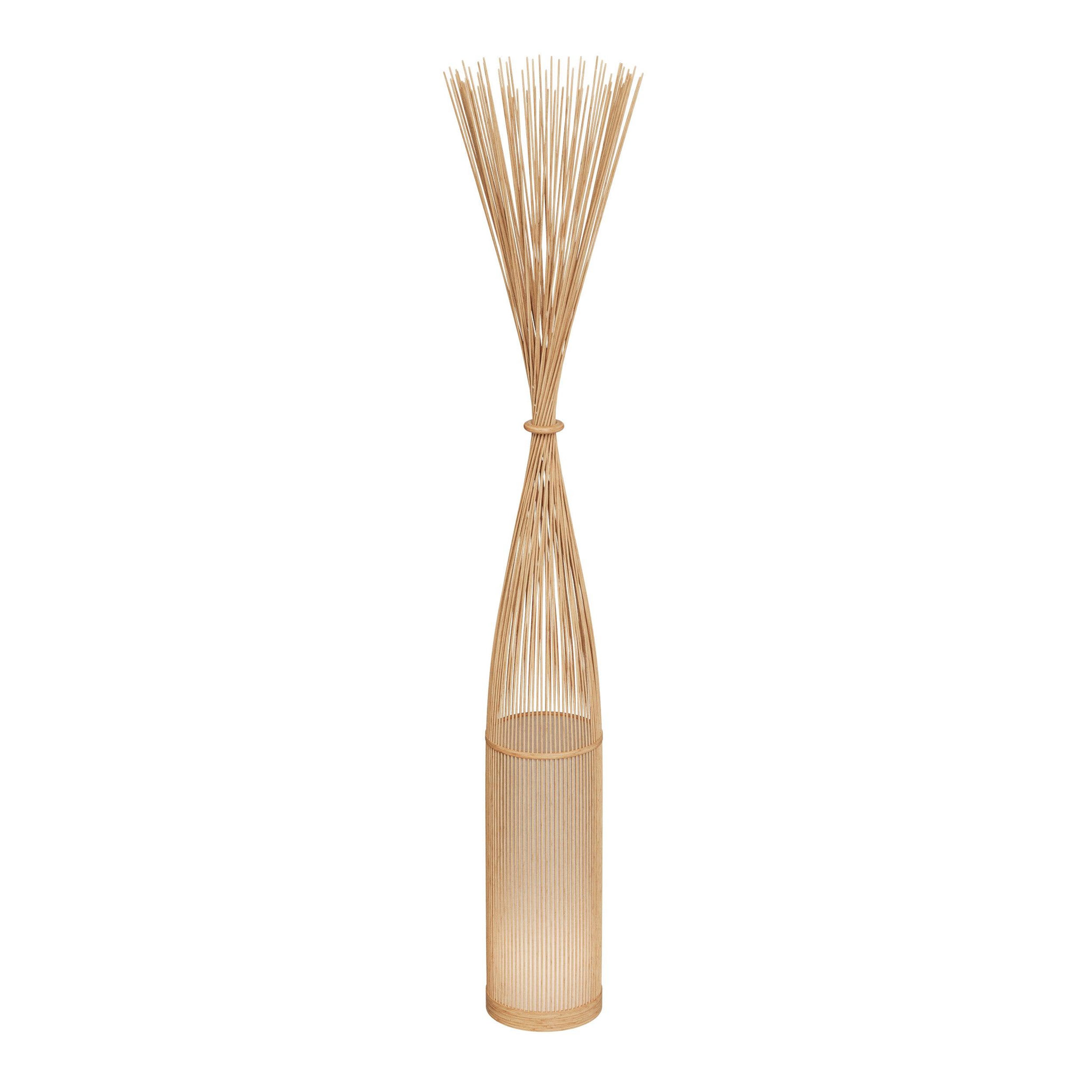 MAISON PAVANE Lampadaire en bambou naturel 1m70-Huron