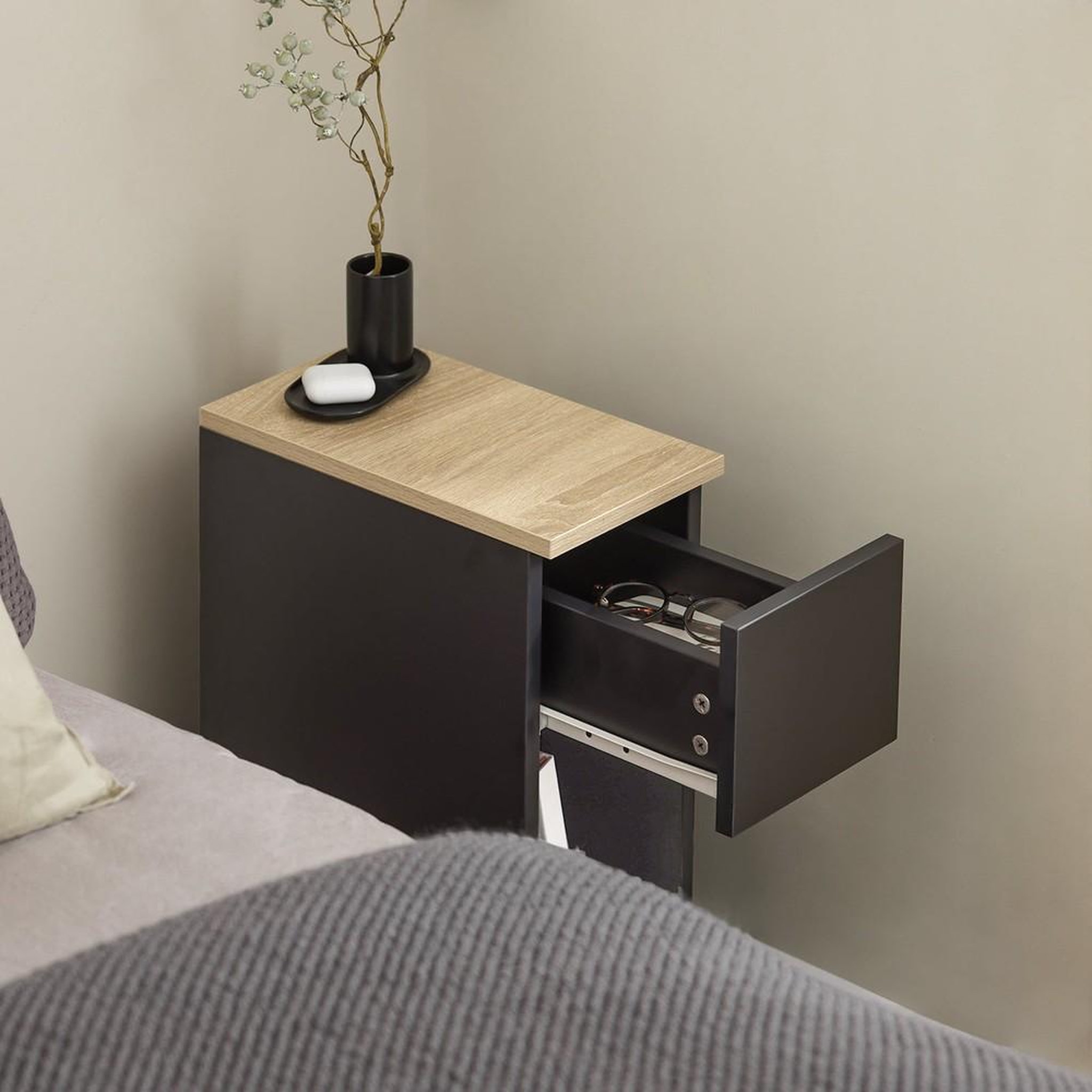 Voir la diapositive 5 : SOBUY SoBuy - Lot De 2 Tables De Chevet à 1 tiroir - Minimaliste - FBT111X2