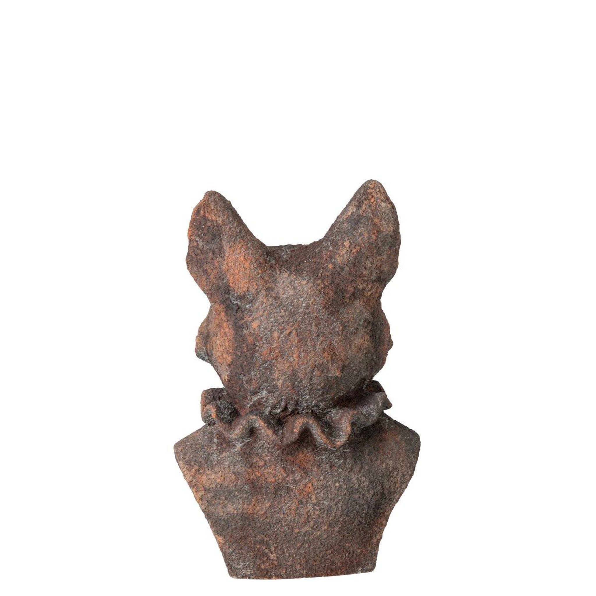 Voir la diapositive 3 : J-LINE Buste de renard déco  zeno  29cm marron