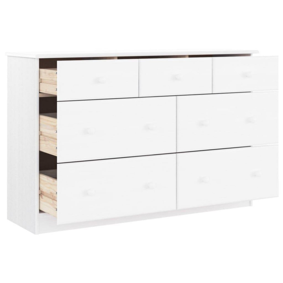 VIDAXL Commode ALTA blanc 112x35x73 cm bois massif de pin