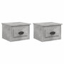 Voir la diapositive 2 : VIDAXL Tables de chevet murales 2 pcs gris beton 41,5x36x28 cm