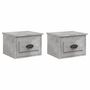 Voir la diapositive 2 : VIDAXL Tables de chevet murales 2 pcs gris beton 41,5x36x28 cm