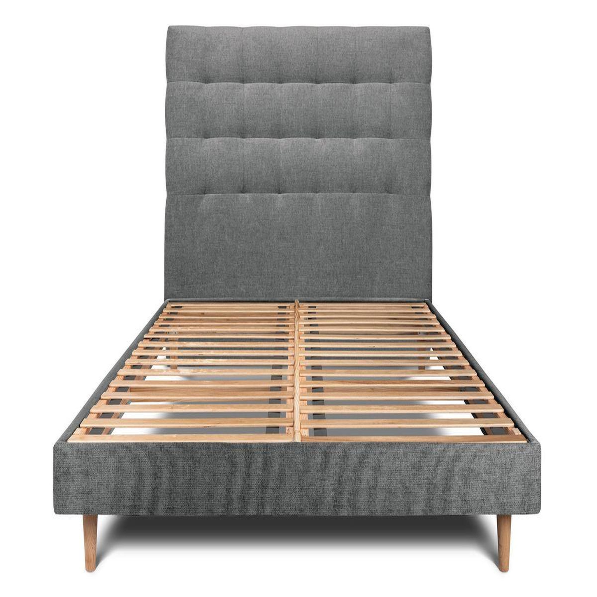 Voir la diapositive 1 : Sommeil de Plomb Lit avec tête de lit capitonnée tissu et sommier kit - Hauteur totale : 29cm