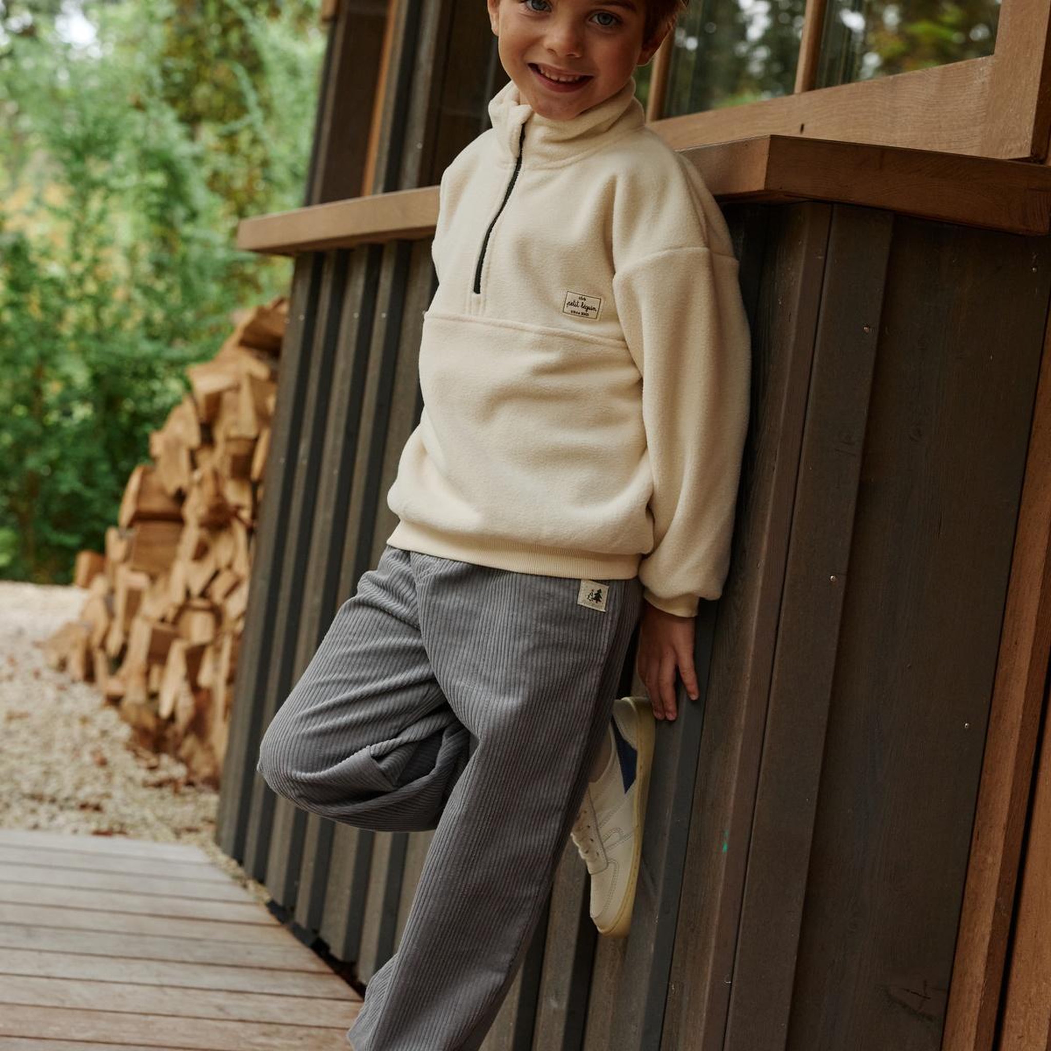 Voir la diapositive 5 : PETIT BEGUIN Pantalon bébé en velours côtélé Oslo