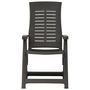 Voir la diapositive 4 : VIDAXL Chaises inclinables de jardin lot de 2 Plastique Anthracite