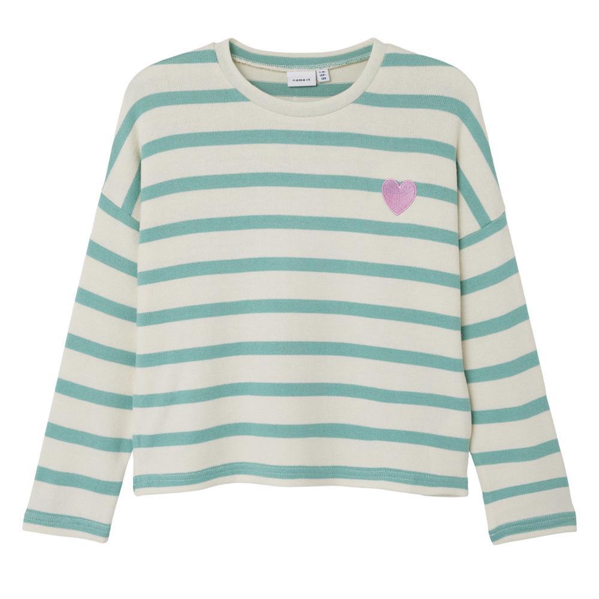 Voir la diapositive 1 : NAME IT Pull Beige/Vert à rayures Fille Name It Follina