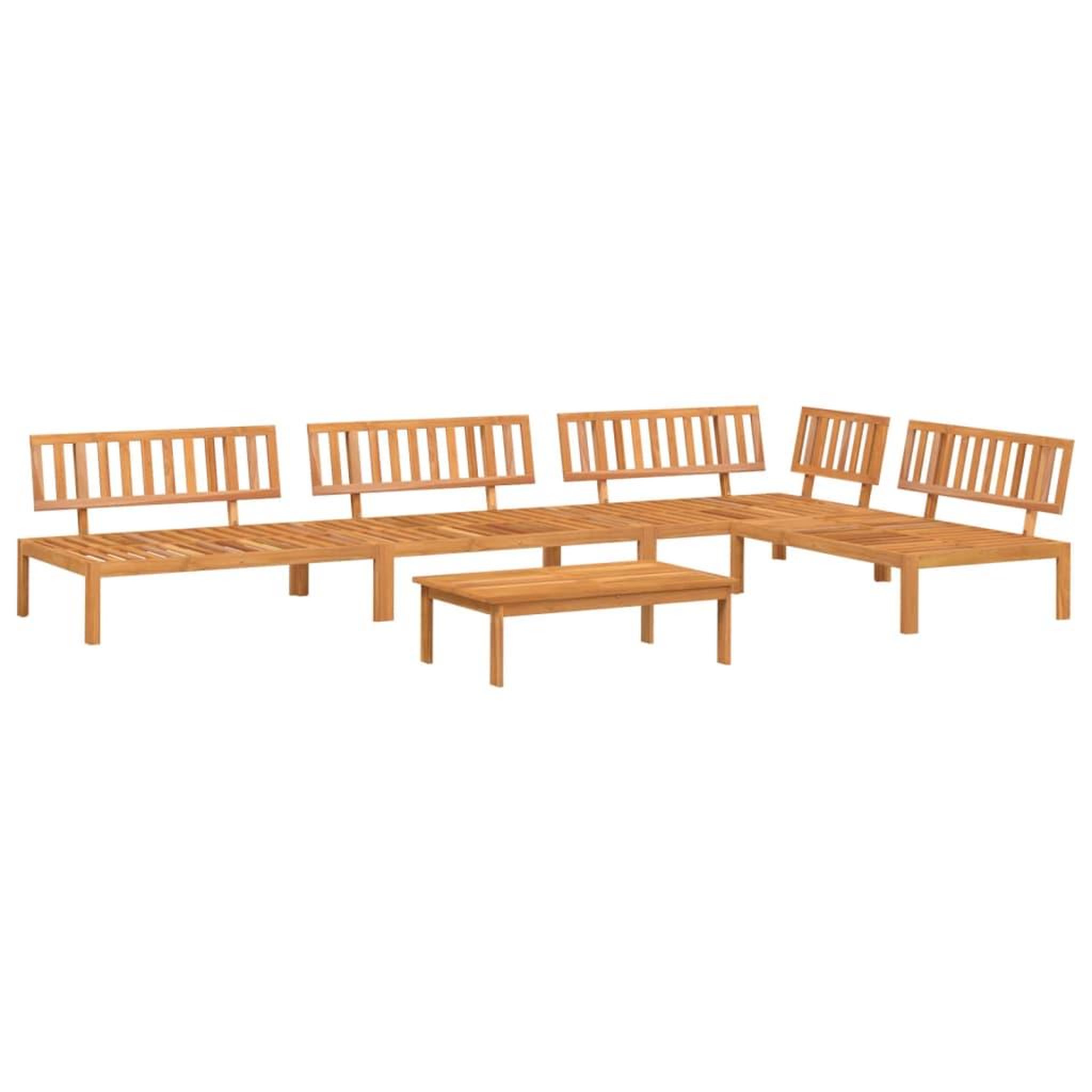 Voir la diapositive 2 : VIDAXL Salon palette de jardin 5 pcs bois d'acacia massif