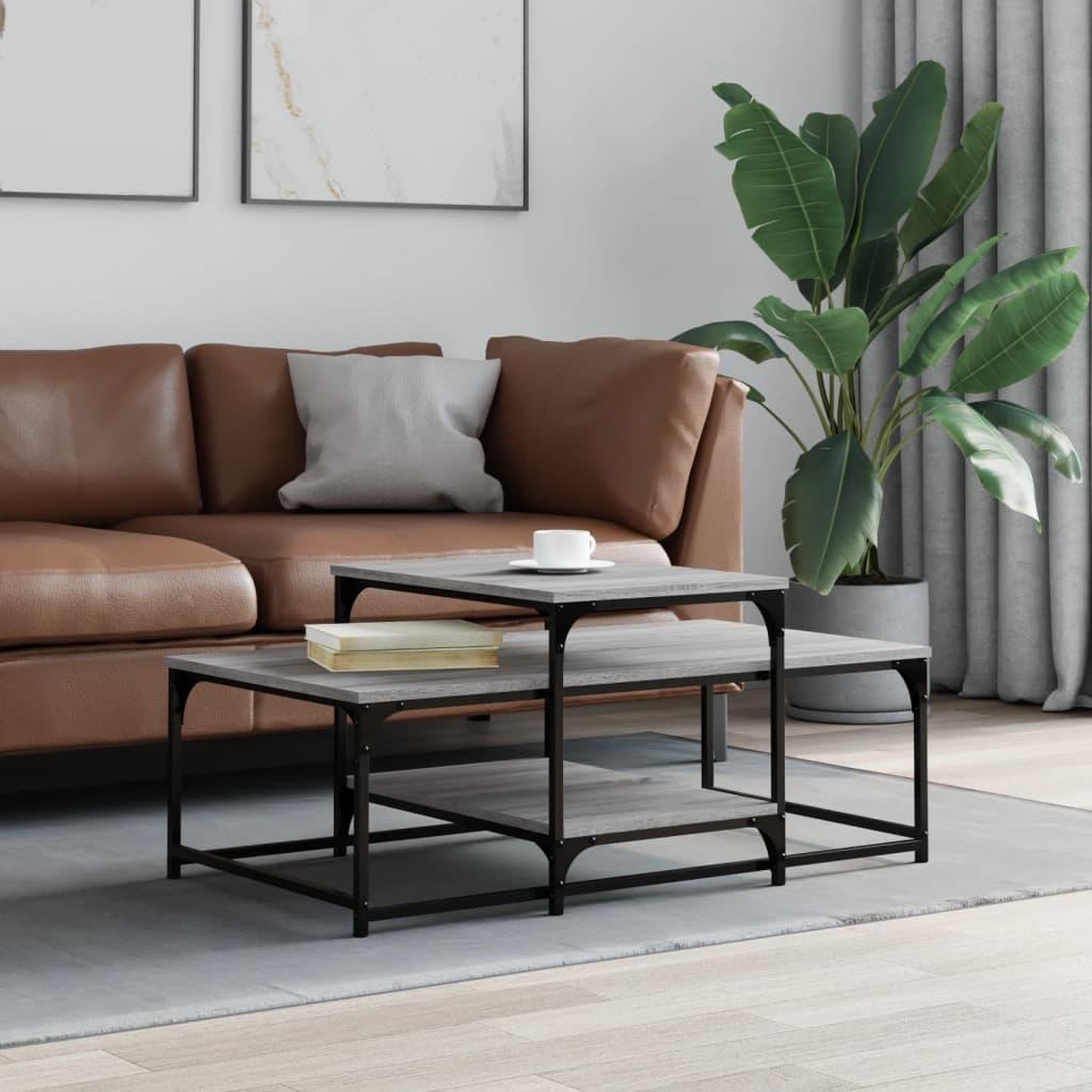VIDAXL Table basse sonoma gris 102x60x45 cm bois d'ingenierie