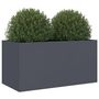 Voir la diapositive 4 : VIDAXL Jardiniere anthracite 62x30x29 cm acier