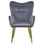 Voir la diapositive 2 : Paris Prix Fauteuil Scandinave Velours  Dolna  100cm Argent