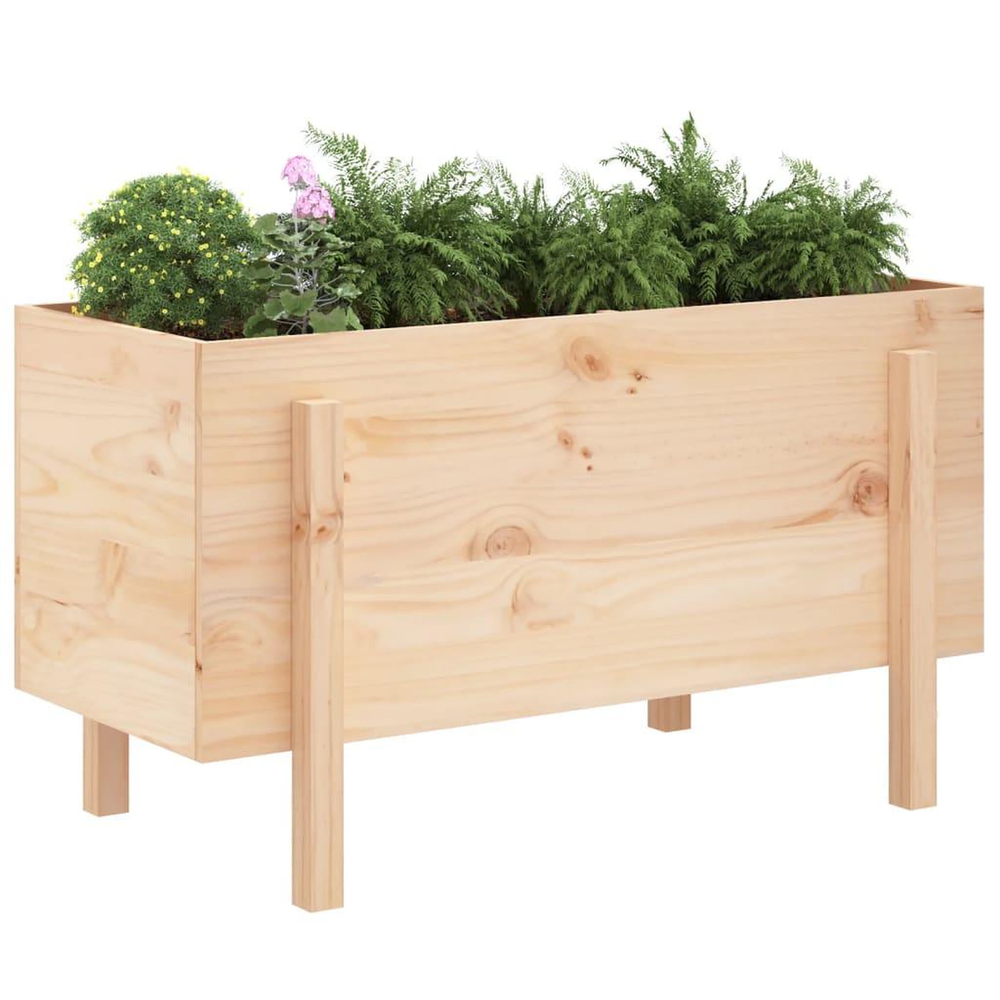 Voir la diapositive 3 : VIDAXL Lit sureleve de jardin 101x50x57 cm bois de pin massif