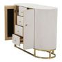 Voir la diapositive 3 : Paris Prix Buffet Design Effet Marbre  Montpellier  120cm Crème & Or