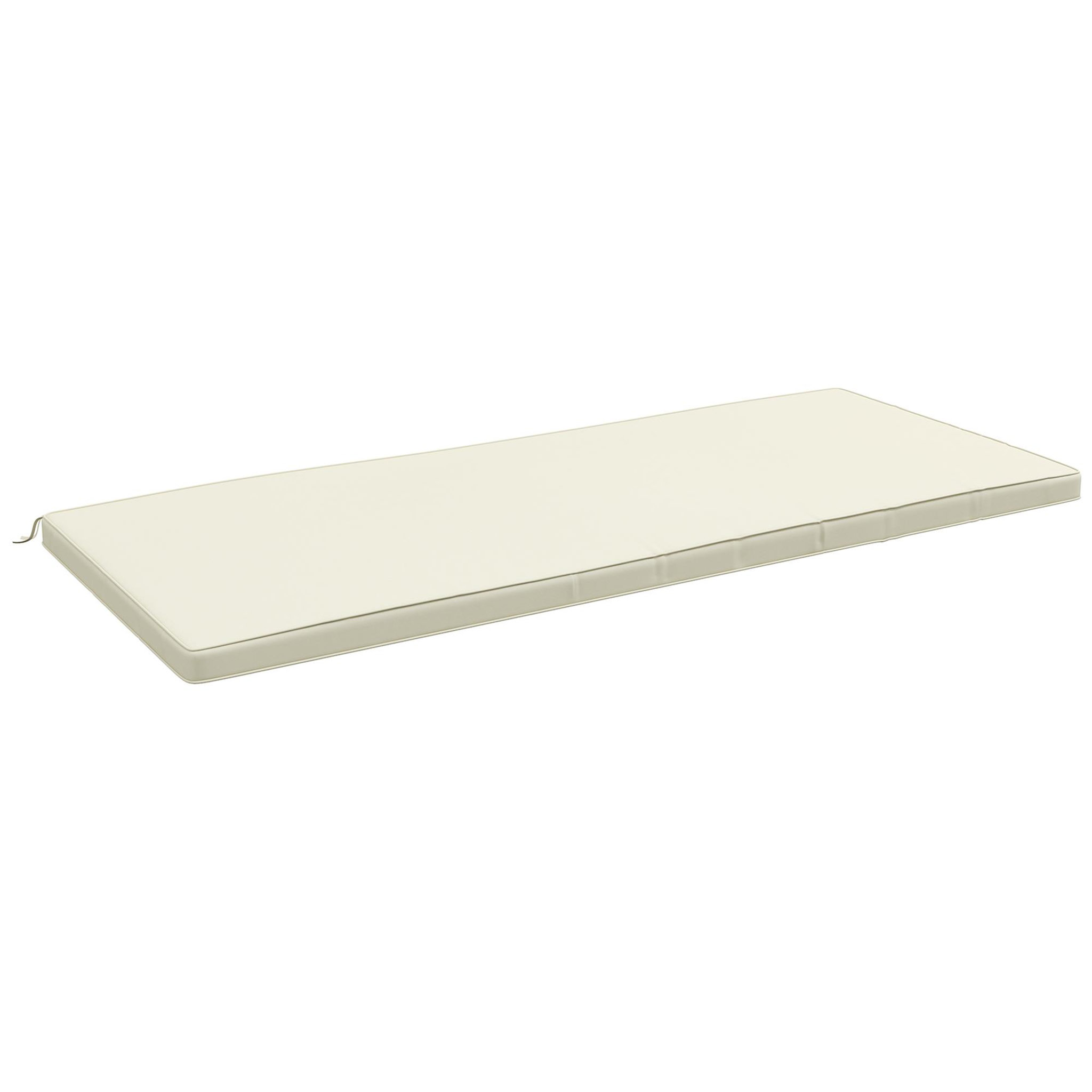 Voir la diapositive 1 : OUTSUNNY Coussin de banc de jardin déhoussable - coussin balancelle - dim. 120L x 50l cm - rembourrage 8 cm - cordons d'attache - polyester crème