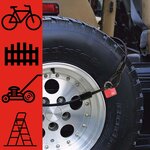 Master lock 72EURD Câble Antivol avec deux Boucles, 4,5 m