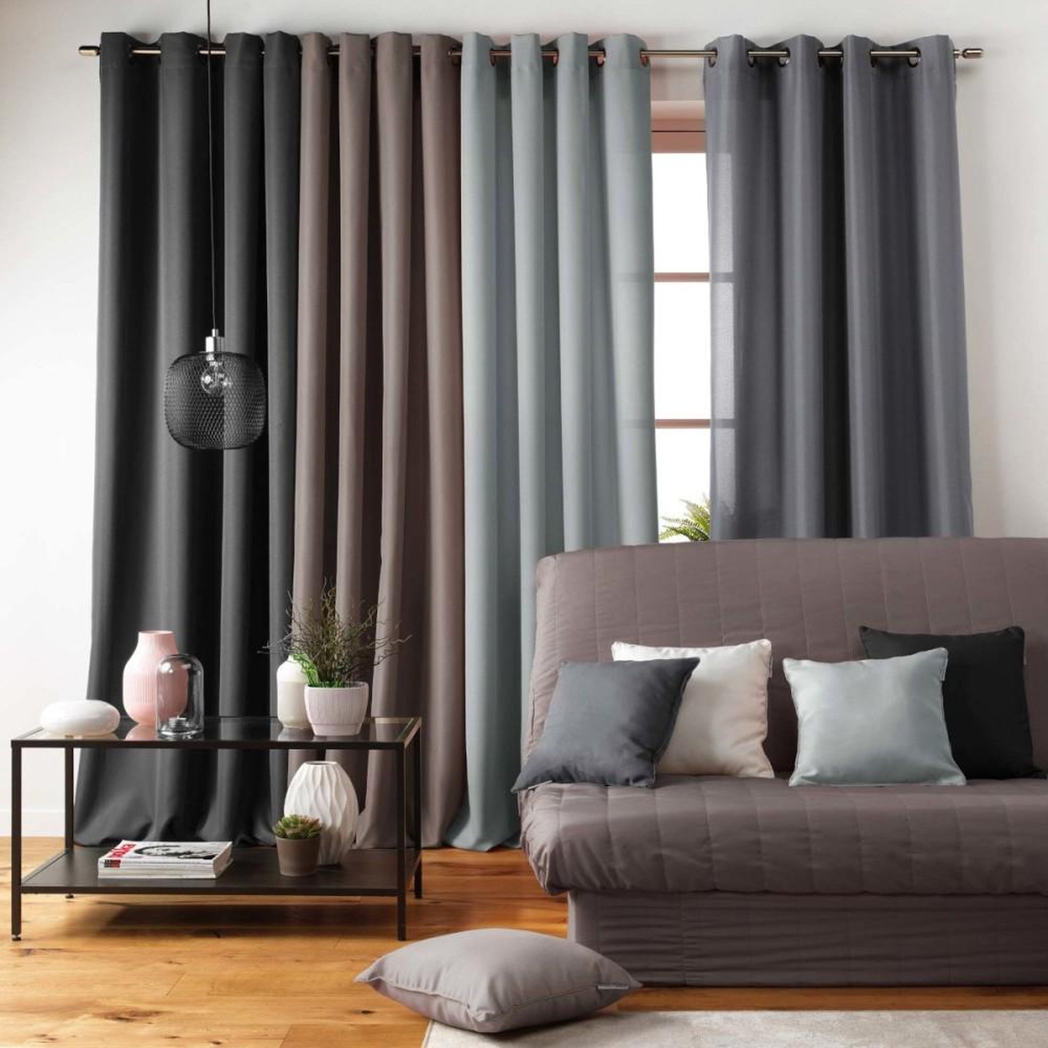 Voir la diapositive 4 : Douceur d'Intérieur Lot de 4 galettes de chaise à rabat coloris Taupe