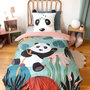 Voir la diapositive 1 : Home collection Parure housse de couette 100% microfibre 140x200 cm, panda