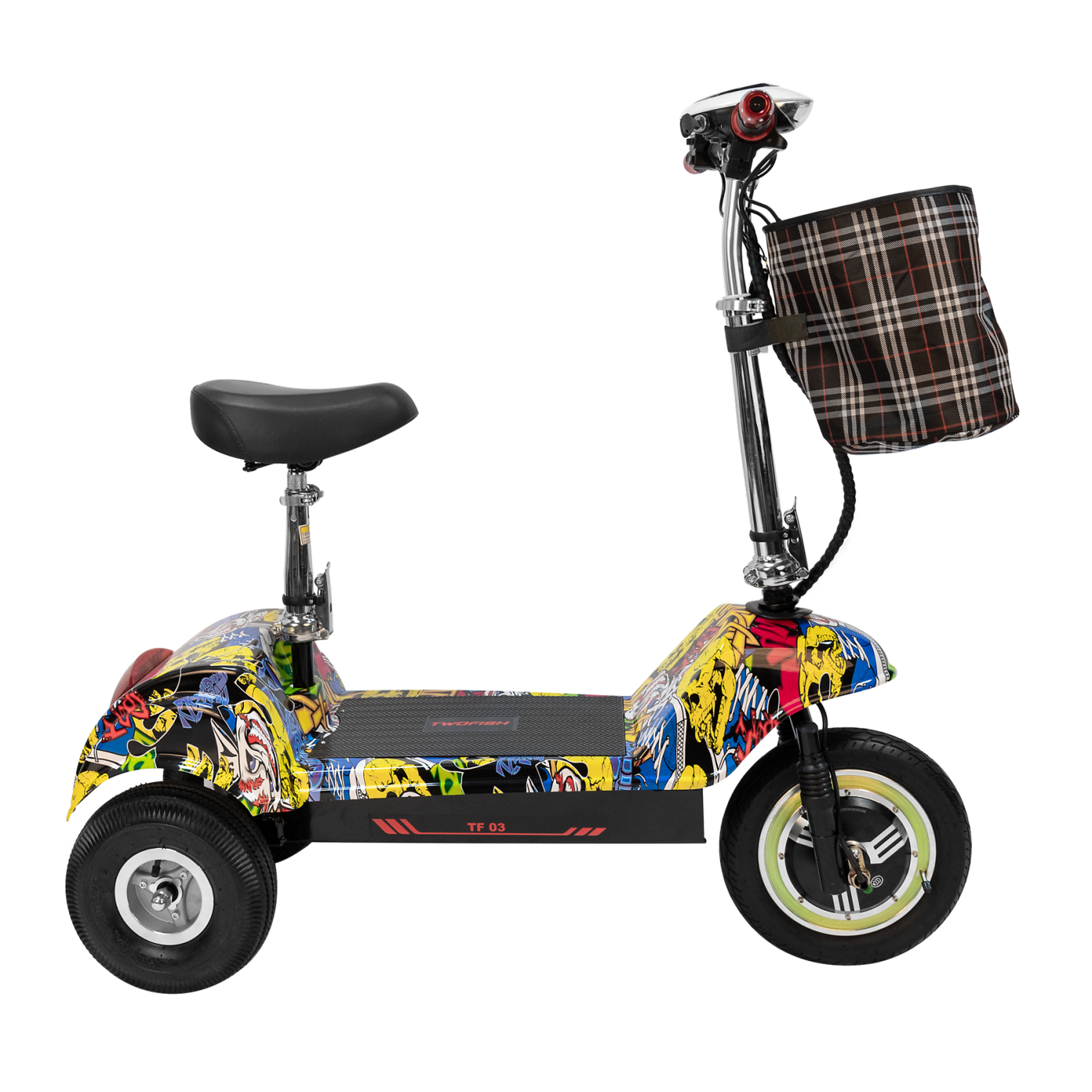 Voir la diapositive 6 : TWOFISH Trottinette électrique à trois roues avec siège amovible twofish tf03