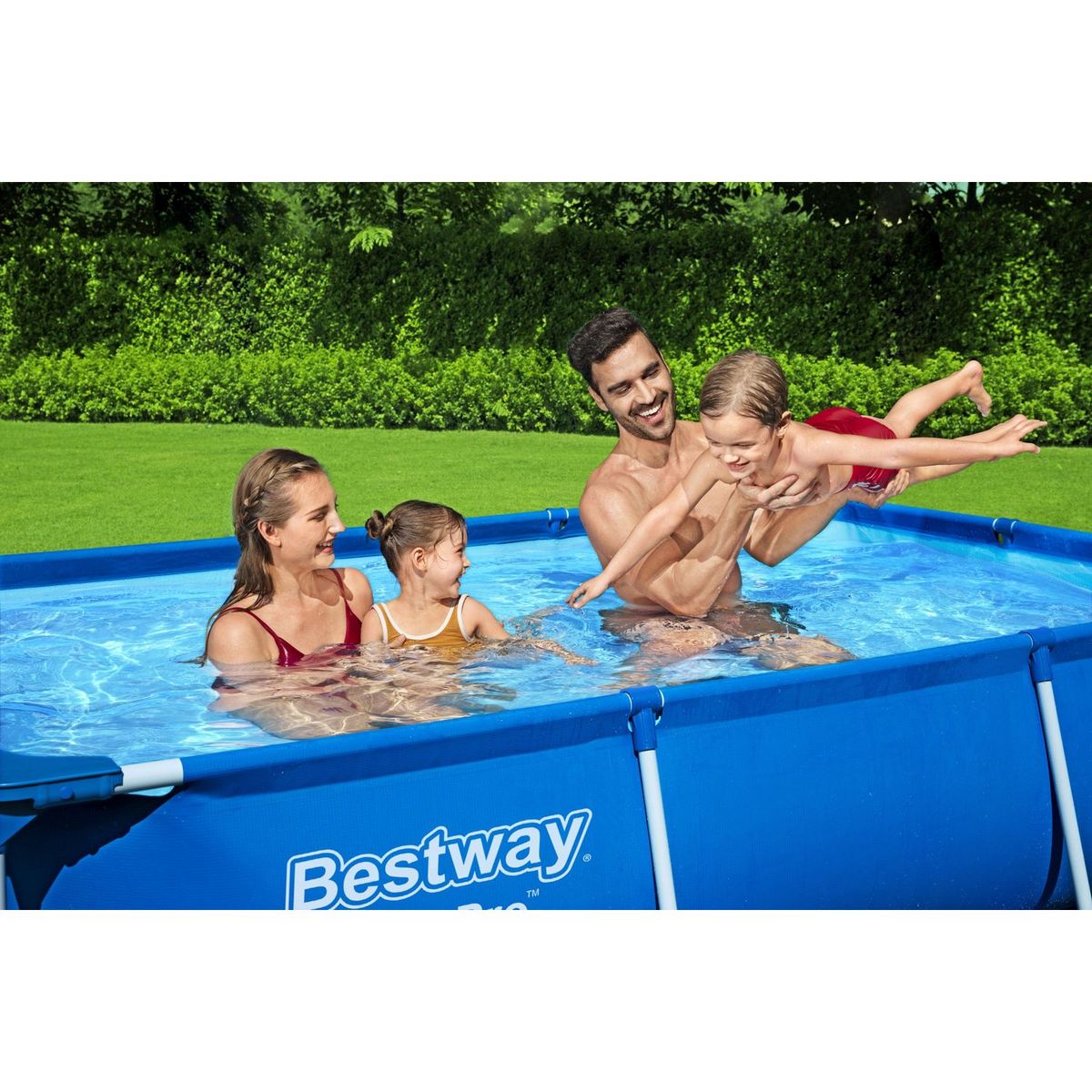 BESTWAY Piscine tubulaire rectangulaire - 259x170x61cm - STEEL MAX™