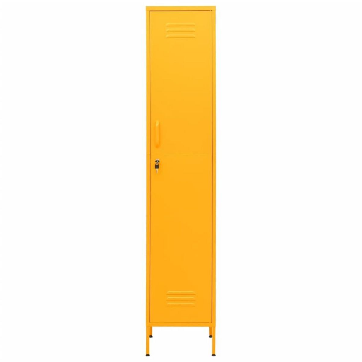 VIDAXL Armoire a casiers Jaune moutarde 35x46x180 cm Acier