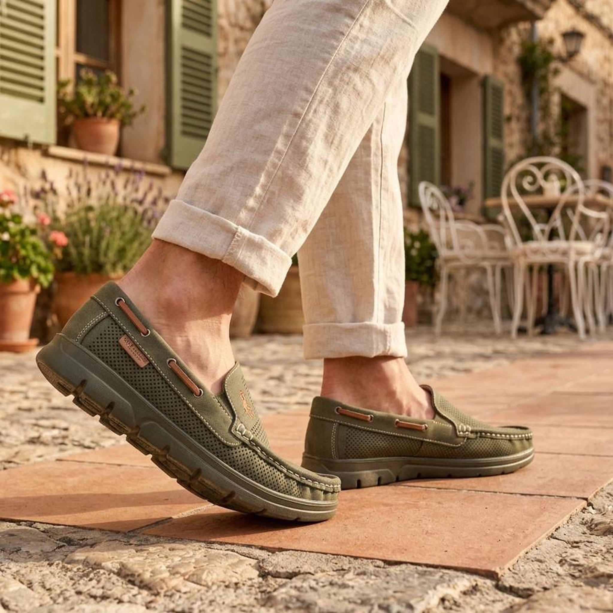 Voir la diapositive 2 : OZABI OZABI Mocassins Homme Microperforés Confort Été Semelle Crantée
