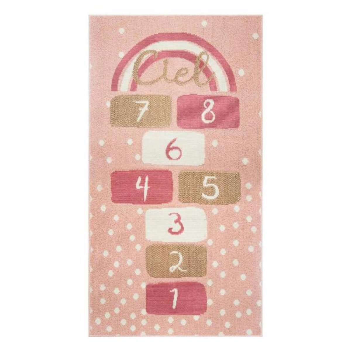 Atmosphera Kids Tapis Déco pour Enfant  Marelle  80x150cm Rose