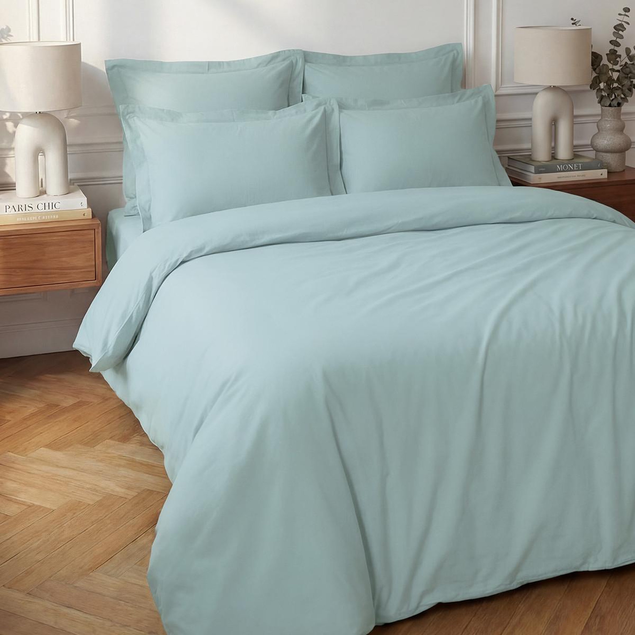 Voir la diapositive 1 : Sensei Maison Housse de couette en percale coton SOFT PERCALE