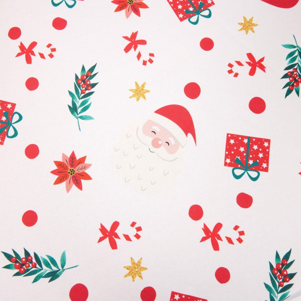 FEERIC LIGHT & CHRISTMAS Nappe de Noël ronde antitache motif Père Noël - D. 180 cm