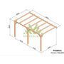 Voir la diapositive 2 : JARDIDECO Pergola adossée en lamellé-collée Amiens 500 x 300 cm - Mardeland
