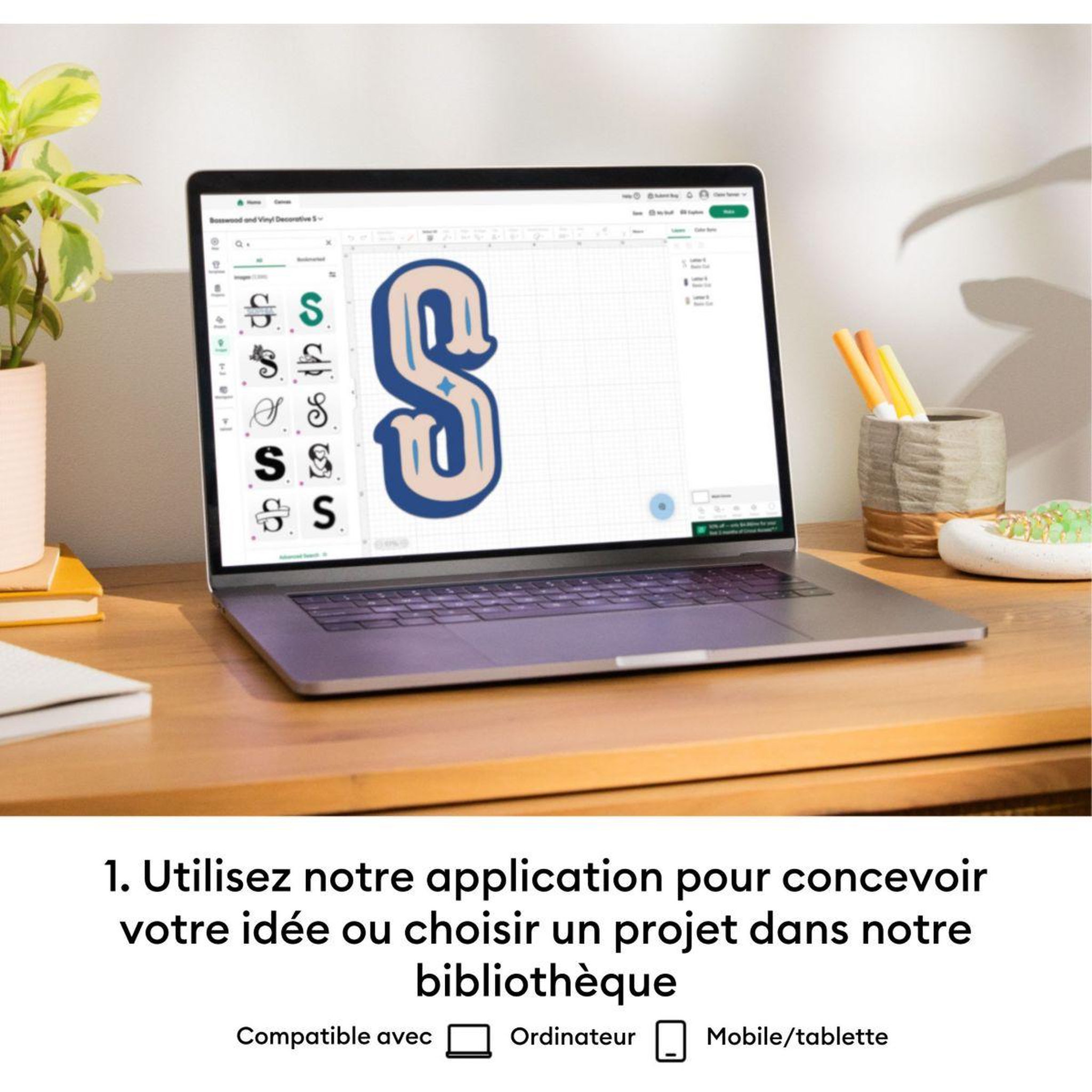 Voir la diapositive 5 : CRICUT Machine de découpe bundle maker 4 sage