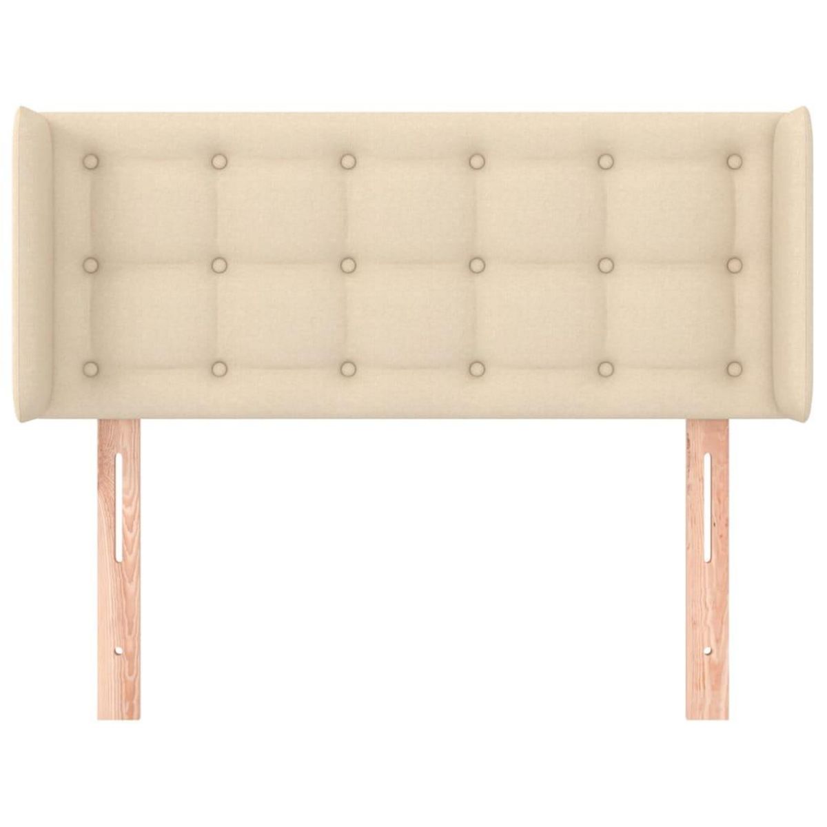 VIDAXL Tete de lit avec oreilles Creme 83x16x78/88 cm Tissu