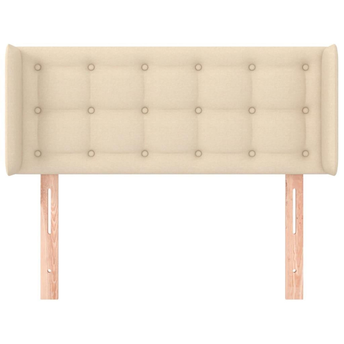 VIDAXL Tete de lit avec oreilles Creme 83x16x78/88 cm Tissu