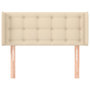 Voir la diapositive 3 : VIDAXL Tete de lit avec oreilles Creme 83x16x78/88 cm Tissu