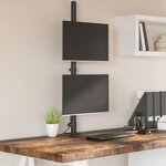 VIDAXL Support de moniteur double noir acier VESA 75 100 mm