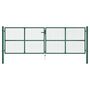Voir la diapositive 2 : VIDAXL Portail en treillis de jardin acier 390x125 cm vert