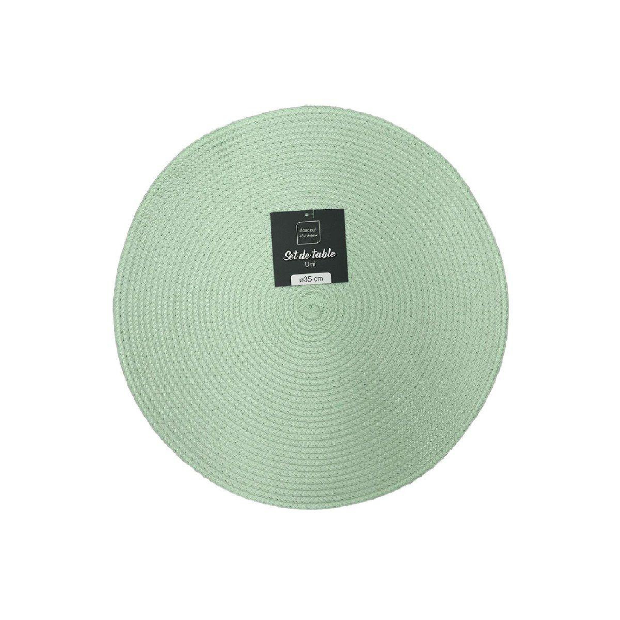 Voir la diapositive 2 : Douceur d'Intérieur Set de table uni  zebulon  35cm vert opale