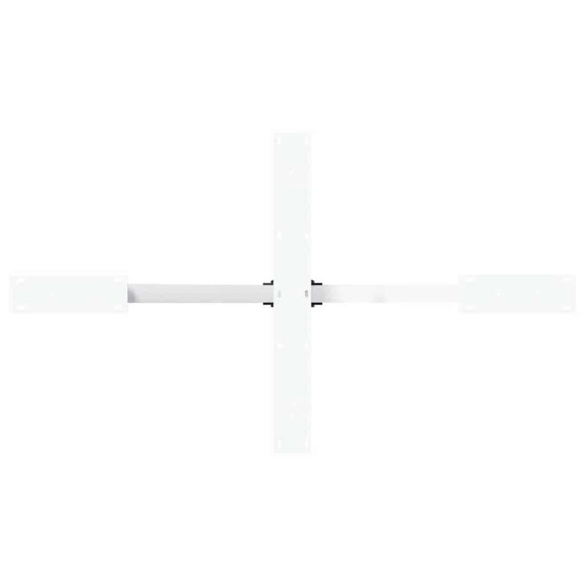 VIDAXL Pied de table a manger forme d'araignee blanc 120x68x(72-73) cm