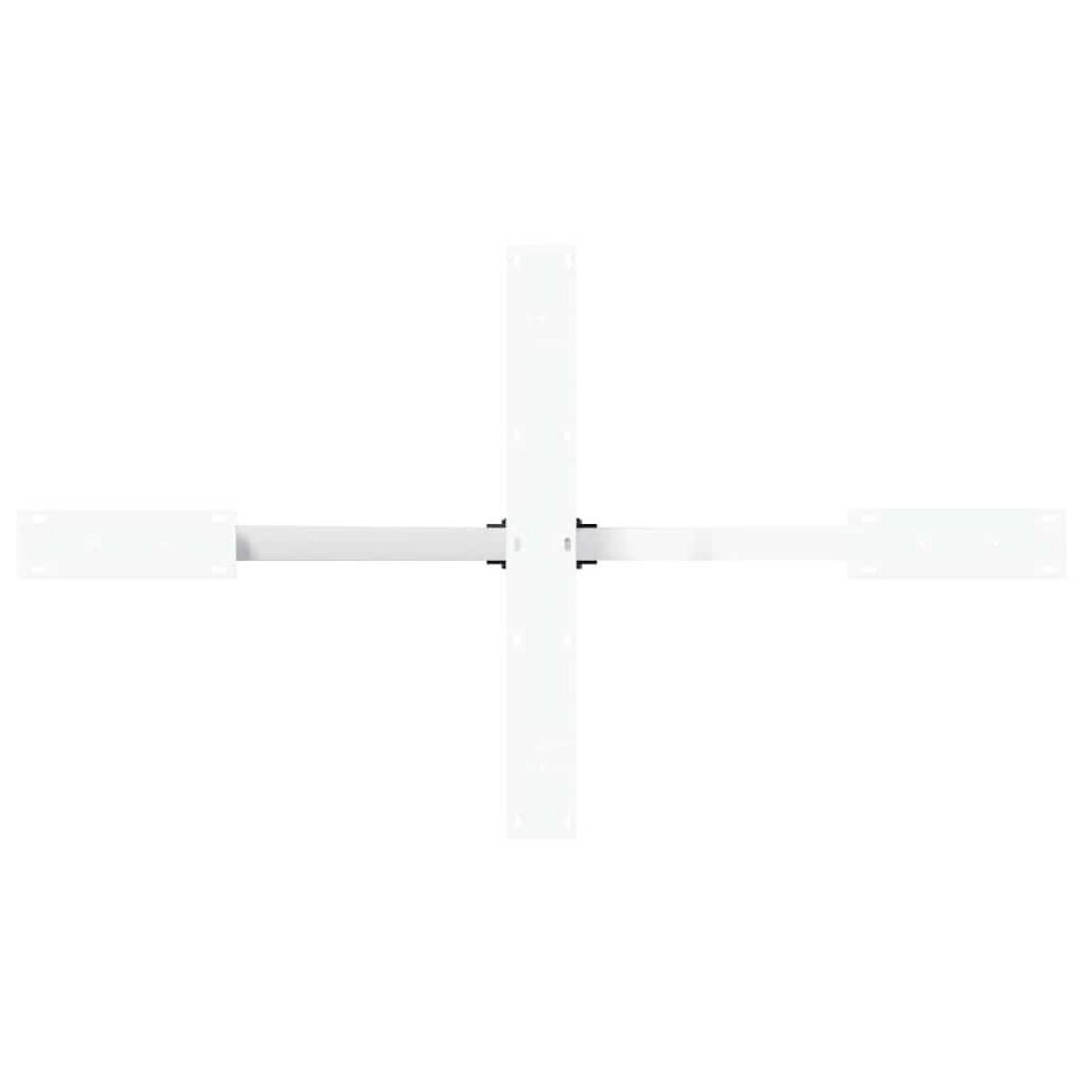 VIDAXL Pied de table a manger forme d'araignee blanc 120x68x(72-73) cm