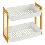 FIVE Étagère de Douche 2 Niveaux  Natureo  35cm Blanc