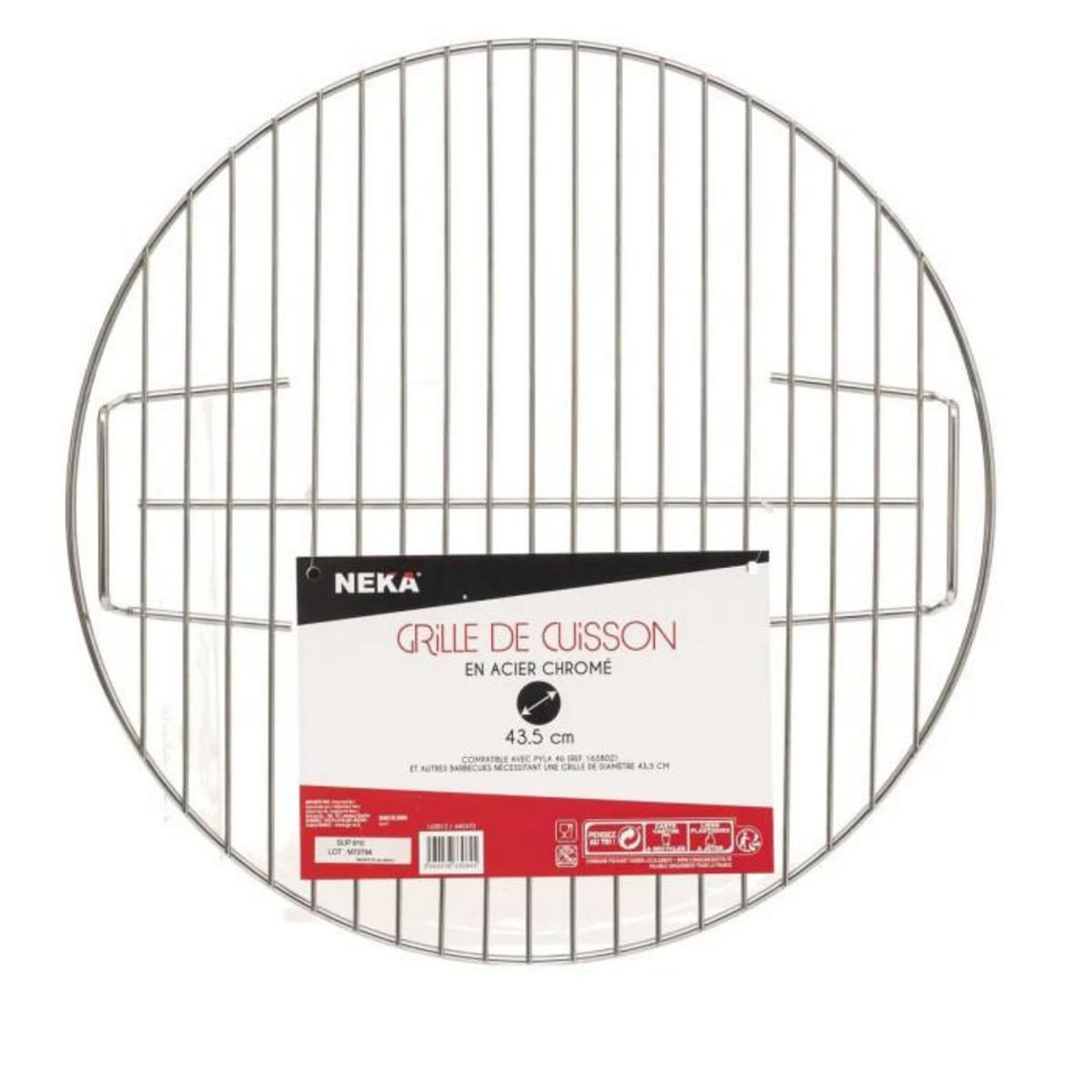 NEKA Grille Barbecue  Neka  43cm Argent