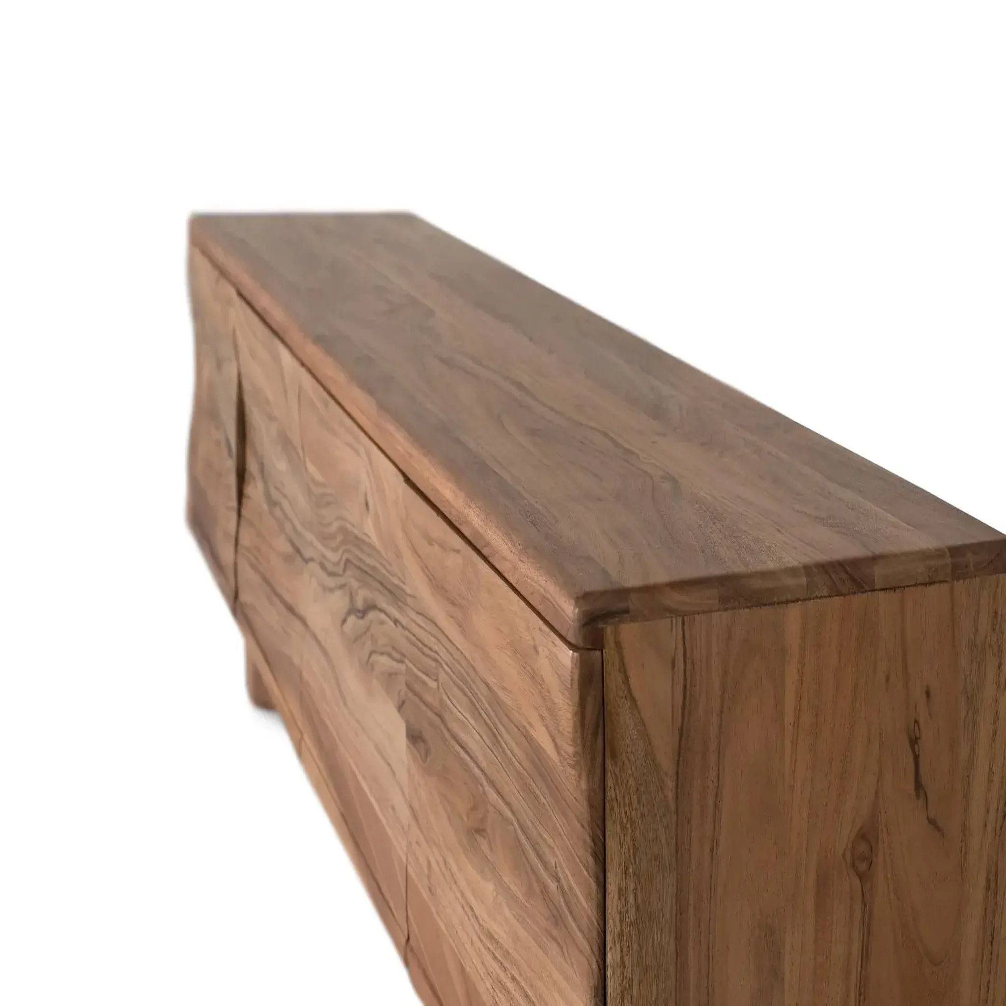 Voir la diapositive 3 : GINER Y COLOMER SL Meuble tv en bois d'acacia 170 cm style rustique moderne