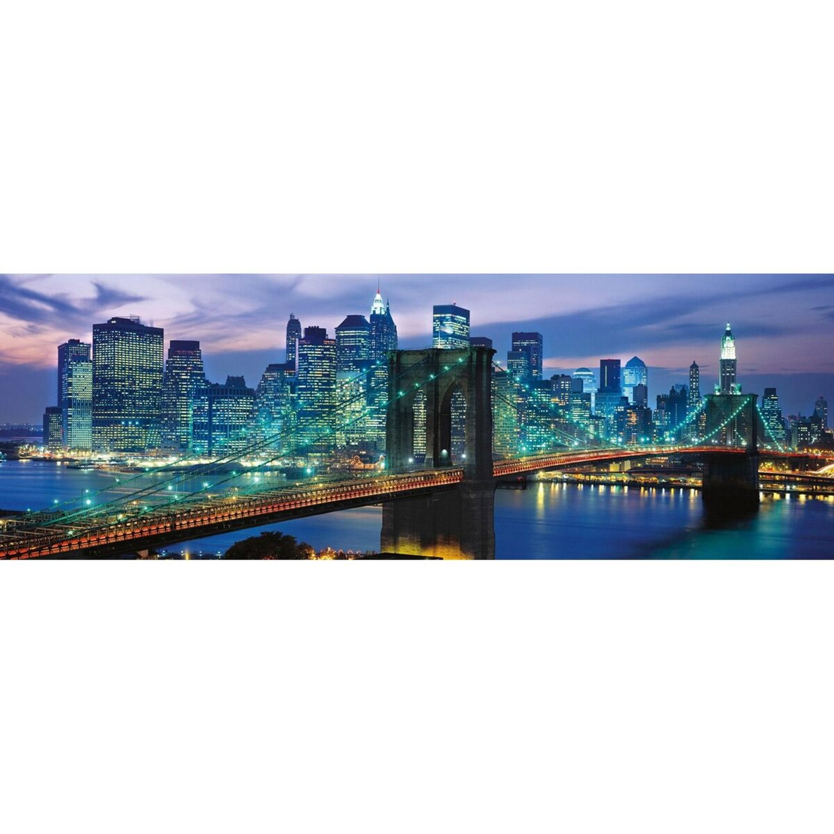 CLEMENTONI Puzzle 1000 pièces panoramique : New York Brooklyn Bridge
